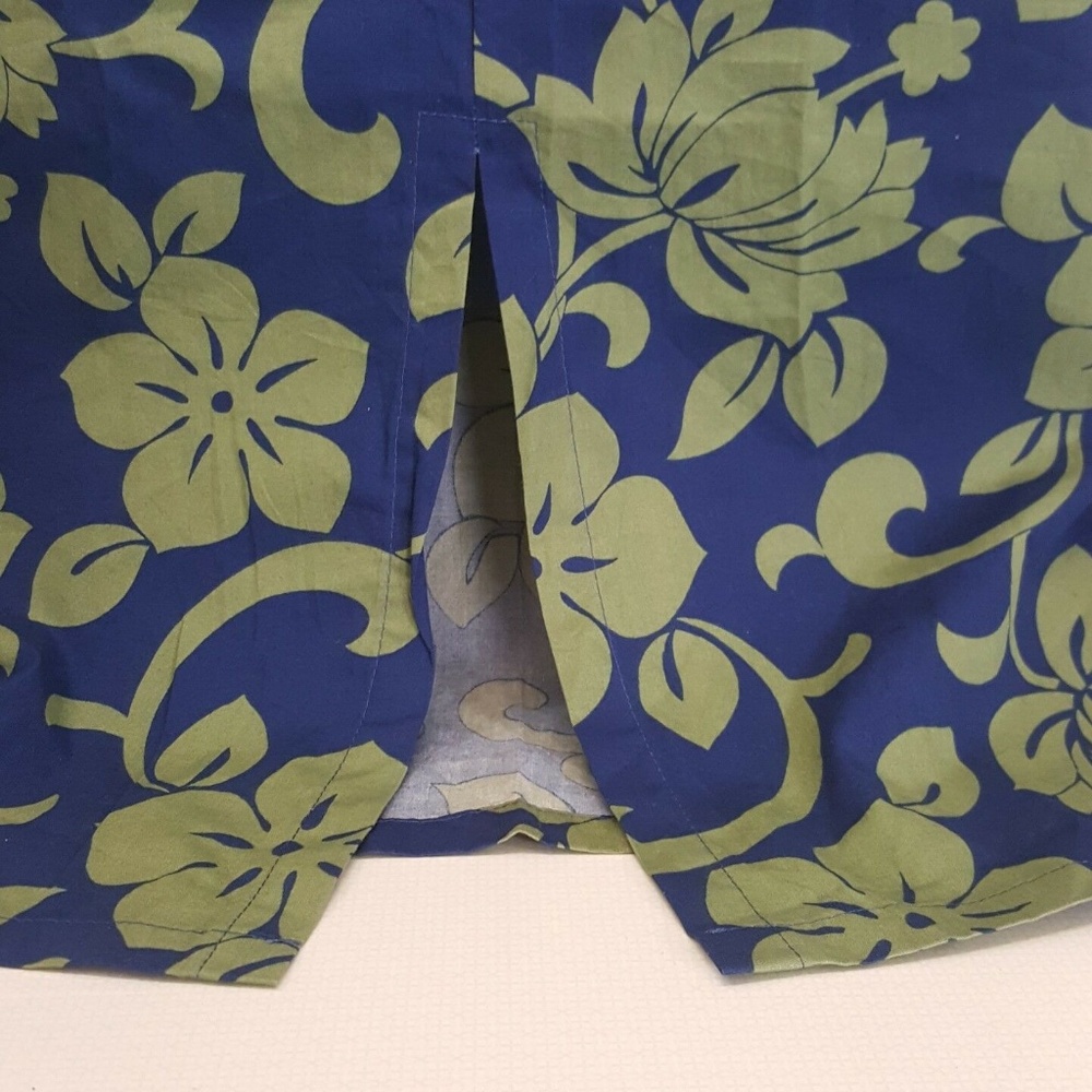 Hilo Hattie Sun Dress 10 Blue Green Floral Hawaii - Picture 5 of 8